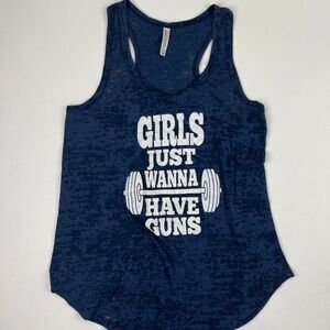 Ever Hottie Tank Top Womens Medium Blue Gym Lifting